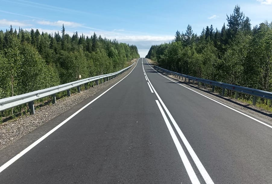 В Мурманской области отремонтировали 8 км трассы Умба – Кандалакша